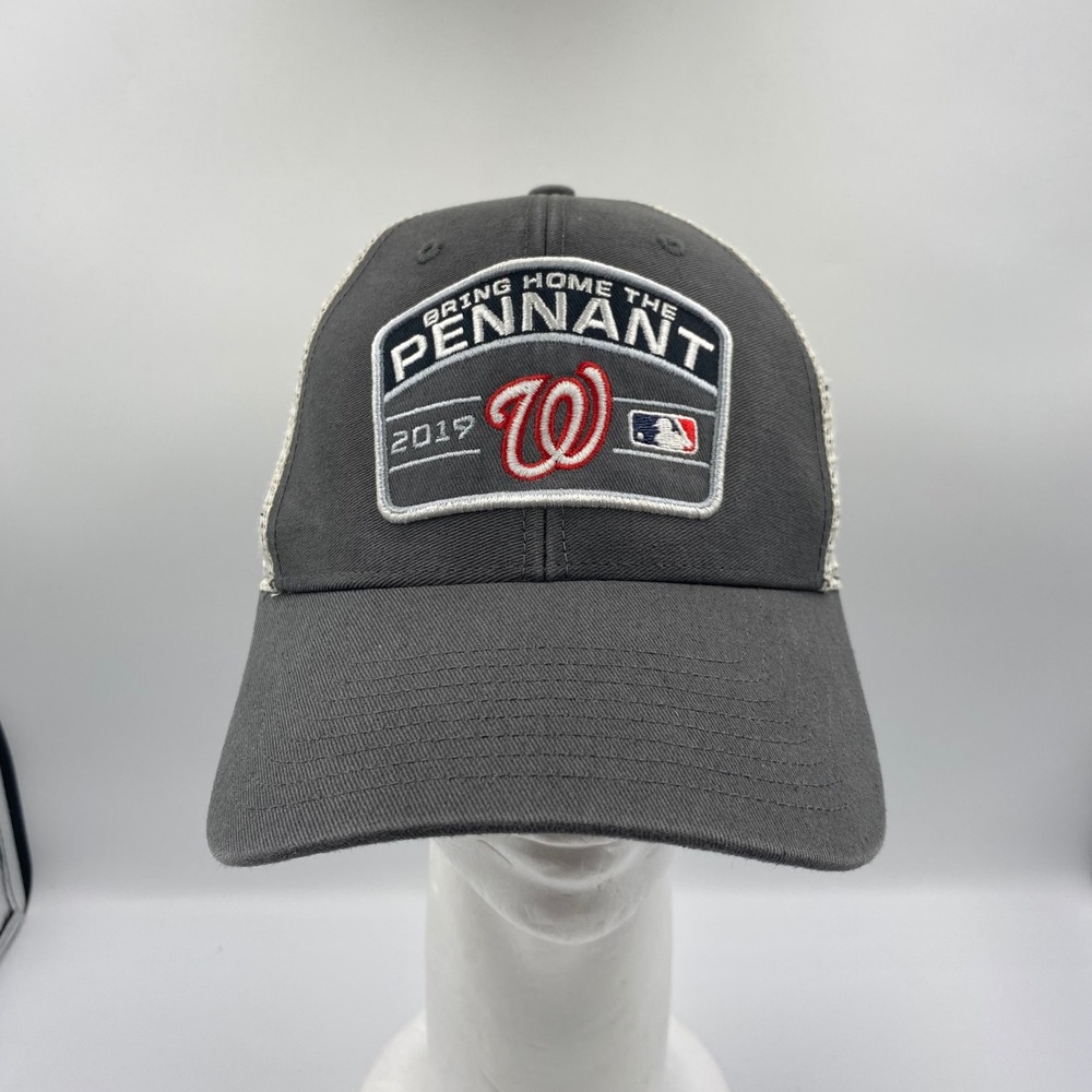 Washington Nationals 2019 Postseason Pennant Trucker Hat MLB Baseball Cap‎